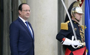 Le président François Hollande à l'Elysée, à Paris, le 23 mai 2014