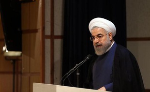 Le président iranien Hassan Rohani fait un discours, le 30 mai 2015 à Téhéran
