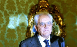 Le nouveau président italien Sergio Mattarella au Conseil constitutionnel à Rome, le 31 janvier 2015