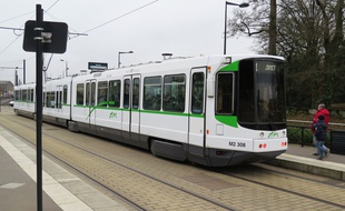 La station de tramway Ranzay, sur la ligne 1, à Nantes.