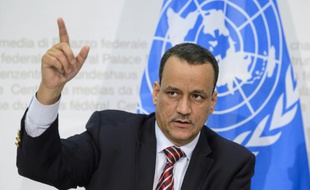 Le médiateur de l'ONU pour le Yémen, Ismaïl Ould Cheikh Ahmed, lors d'une conférence de presse à Berne, le 20 décembre 2015