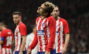 Antoine Griezmann lors du derby Atletico-Real Madrid, le 19 novembre 2017 au Wanda Metropolitano.