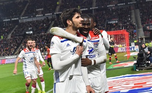 La joie du buteur Martin Terrier qui a délivré les siens en toute fin de rencontre face à Rennes.