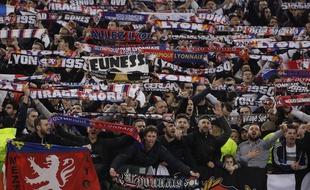 Le parcage d'environ 750 supporters lyonnais, jeudi au Stadio Olimpico de Rome.