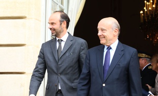 Alain Juppé et Edouard Philippe, le 20 octobre 2017 à l'hôtel de ville de Bordeaux