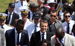 Le président de la République Emmanuel Macron, en visite en Guyane, le 26 octobre 2017.