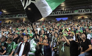 les supporters de Saint-Etienne lors d'un match contre Bastia, le 29 septembre 2013.