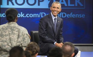 Le président américain Barack Obama à Fort Meade dans le Maryland, le 11 septembre 2015