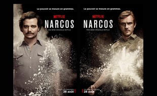 Netflix dévoile les affiches de Narcos, attendu le 28 août 2015.