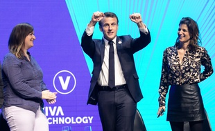 Emmanuel Macron au salon VivaTech le 16 mai 2019.