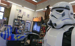 Exposition au Pixel Museum à Schiltigheim sur les jeux vidéo Star Wars. Strasbourg le 12 décembre 2017.