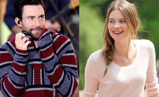 A gauche, le chanteur Adam Levine, à New York, le 14 juin 2013. A droite, le mannequin Behati Prinsloo, à New York, le 20 mai 2013.
