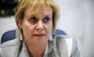 La juge Isabelle Prévost-Desprez, le 2 septembre 2010 dans son bureau à Nanterre