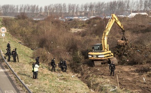Les travaux de défrichement ont débuté dans la Jungle de Calais.