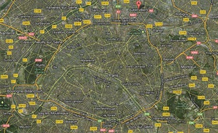 Googlemap localisant Aubervilliers, en Seine-Saint-Denis.