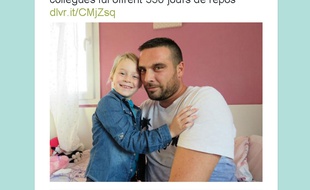 Ce père de famille a bénéficié de la générosité de ses collègues, qui lui ont offert 350 jours de RTT pour rester auprès de sa fille malade.