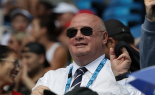 Le président de la FFT Bernard Guidicelli lors de l'Open d'Australie, le 26 janvier 2018.