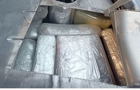 La cocaïne était dissimulée… dans le réservoir du poids lourd