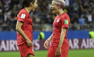 Les joueuses américaines Alex Morgan et Megan Rapinoe lors de la victoire 13-0 face à la Thaïlande, le 11 juin 2019 au mondial féminin.