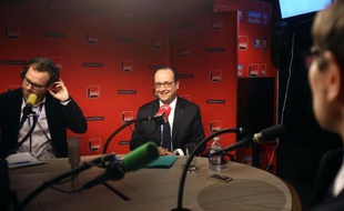 Le président de la République François Hollande, le 5 janvier 2015 au micro de France Inter, à Paris