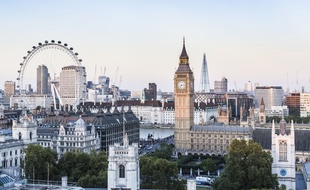 Vue de Londres depuis les toits.
