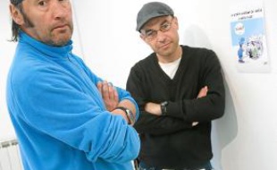 Fathy et Djamel, dessinateurs.