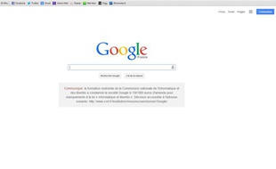 Capture écran de la page d'accueil de google.fr le 8 février 2014.