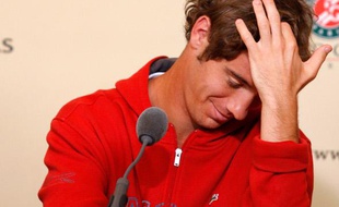 Le tennisman français Richard Gasquet, lors d'une conférence de presse à Roland-Garros en mai 2008.