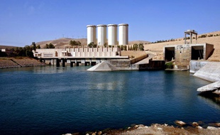 Le barrage de Mossoul, à 360 km au nord-ouest de Bagdad, le 31 octobre 2007.