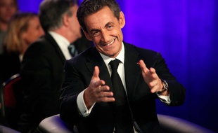 Le président de l'UMP Nicolas Sarkozy, le 24 mars 2015 à Asnières.