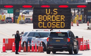 La frontière entre les Etats-Unis et le Canada fermée, le 22 mars 2020 (illustration).