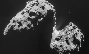 La comète Tchouri vue par la sonde Rosetta.