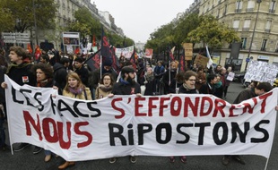 Manifestation d'étudiants le 16 octobre 2015 à Paris