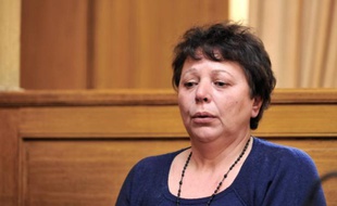 Sylvie Leclerc, 54 ans, lors de son procès devant la cour d'assises à Nancy pour le meurtre de son compagnon, le 21 mars 2016