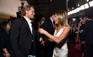 Les ex-époux Brad Pitt et Jennifer Aniston lors des Screen Actors Guild Awards en janvier 2020