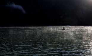 Le lac d'Aiguebelette en Savoie. Illustration.