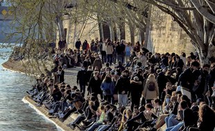 Sur les quais parisiens, le 20 mars 2021.