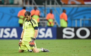 Iker Casillas lors de la défaite contre les Pays-Bas, 5-1, le 13 juin 2014.