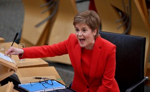 La Première ministre écossaise Nicola Sturgeon, le 30 décembre 2020 à Edimbourg.