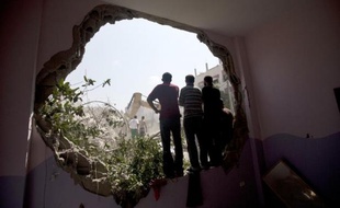 Une habitation détruite à Gaza après un bombardement israélien, le 21 juillet 2014
