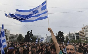 Manifestations en Grèce à Athènes contre le plan de rigueur du gouvernement le 27 mai 2011.