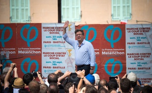 Jean-Luc Mélenchon le 27/08/2017.AFP PHOTO/BERTRAND LANGLOIS