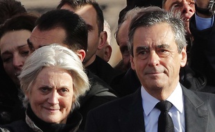 Penelope et François Fillon, le 5 mars 2017 au Trocadéro à Paris