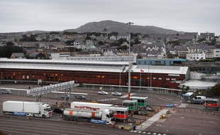 Le port d'Holyhead, par lequel serait arrivé le camion en Grande-Bretagne. (archives)