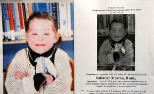 Reproduction de l'avis de recherche diffusé par la gendarmerie le 10 septembre 2009 pour retrouver la petite Marina.