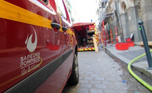 Illustration de l'intervention de pompiers. Ici lors d'un incendie à Rennes.