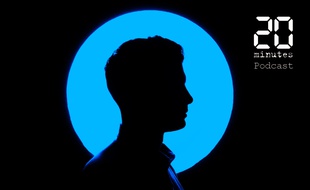 Illustration d'un silhouette sur fond bleu