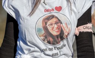 Lors d'une marche à la mémoire de Delphine Jubillar, le 19 décembre 2021 à Cagnac-les-Mines.