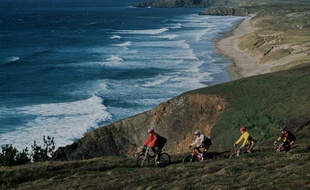 Randonnée en VTT en Bretagne.