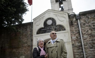 Gérard Bodigoff, Arménien de France, et sa femme Jacqueline le 19 avril 2015 à Istanbul